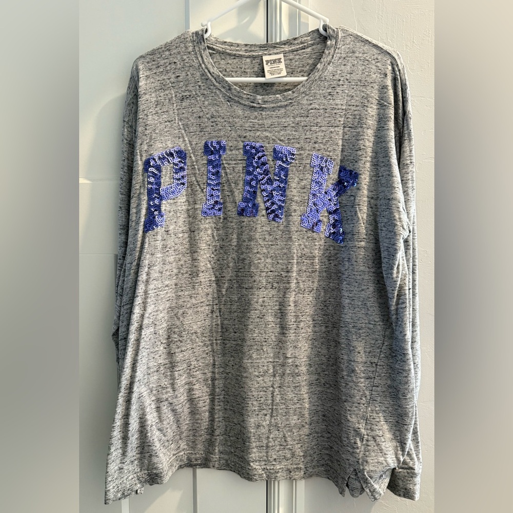 PINK Victoria's Secret Gray Top